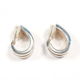 TIFFANY&Co. Earring Grooved Double line Silver925 Silver Women Second hand
