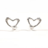 TIFFANY&Co. Earring Open heart Elsa Peretti Silver925 Silver Women Second hand