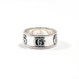 GUCCI Ring 627729 J8400 0701 Double G Wide Ring Silver925 #US 7 3/4 Silver mens Second hand