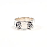 GUCCI Ring 627729 J8400 0701 Double G Wide Ring Silver925 #US 7 3/4 Silver mens Second hand