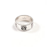 GUCCI Ring 627729 J8400 0701 Double G Wide Ring Silver925 #US 7 3/4 Silver mens Second hand