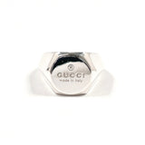 GUCCI Ring Hexagon Signet Silver925 #US 8 1/4 Silver mens Second hand
