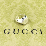GUCCI Ring Hexagon Signet Silver925 #US 8 1/4 Silver mens Second hand