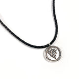 GUCCI Necklace Crest Silver925/leather Silver unisex Second hand