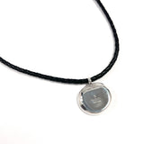 GUCCI Necklace Crest Silver925/leather Silver unisex Second hand