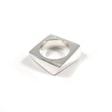 Salvatore Ferragamo Ring Square Silver925 #US 4 3/4 Silver Women Second hand