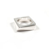 Salvatore Ferragamo Ring Square Silver925 #US 4 3/4 Silver Women Second hand