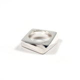 Salvatore Ferragamo Ring Square Silver925 #US 4 3/4 Silver Women Second hand