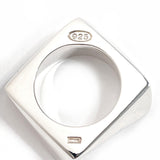 Salvatore Ferragamo Ring Square Silver925 #US 4 3/4 Silver Women Second hand