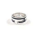HERMES Ring Move ash Silver925 #US 9 3/4 Silver Silver mens Second hand