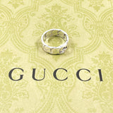 GUCCI Ring Interlocking G Sterling Silver 925 US SizeUS 8 1/4 Silver mens