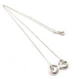 TIFFANY&Co. Necklace Double rubbing heart Paloma Picasso Sterling Silver 925 Silver Women