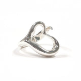 TIFFANY&Co. Ring Open heart Elsa Peretti Silver925 #US 6 Silver Women Second hand