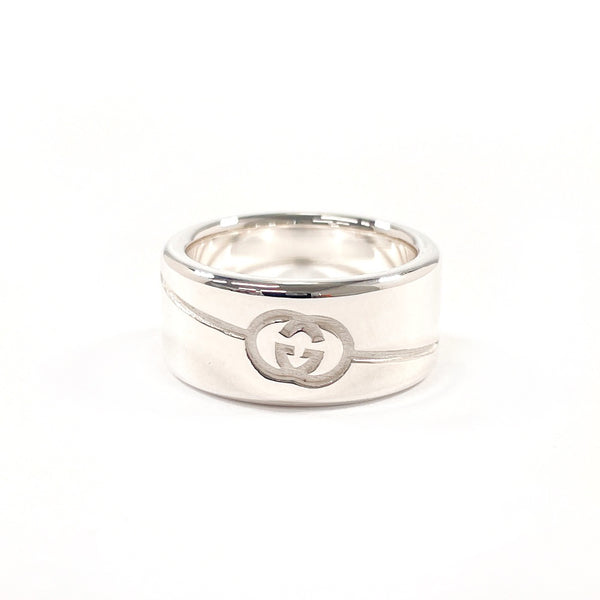 GUCCI Ring Diagonal Interlocking G Silver925 #US 5 1/2 Silver