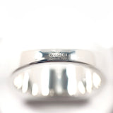 GUCCI Ring Diagonal Interlocking G Sterling Silver 925 US Size 5.75 Women