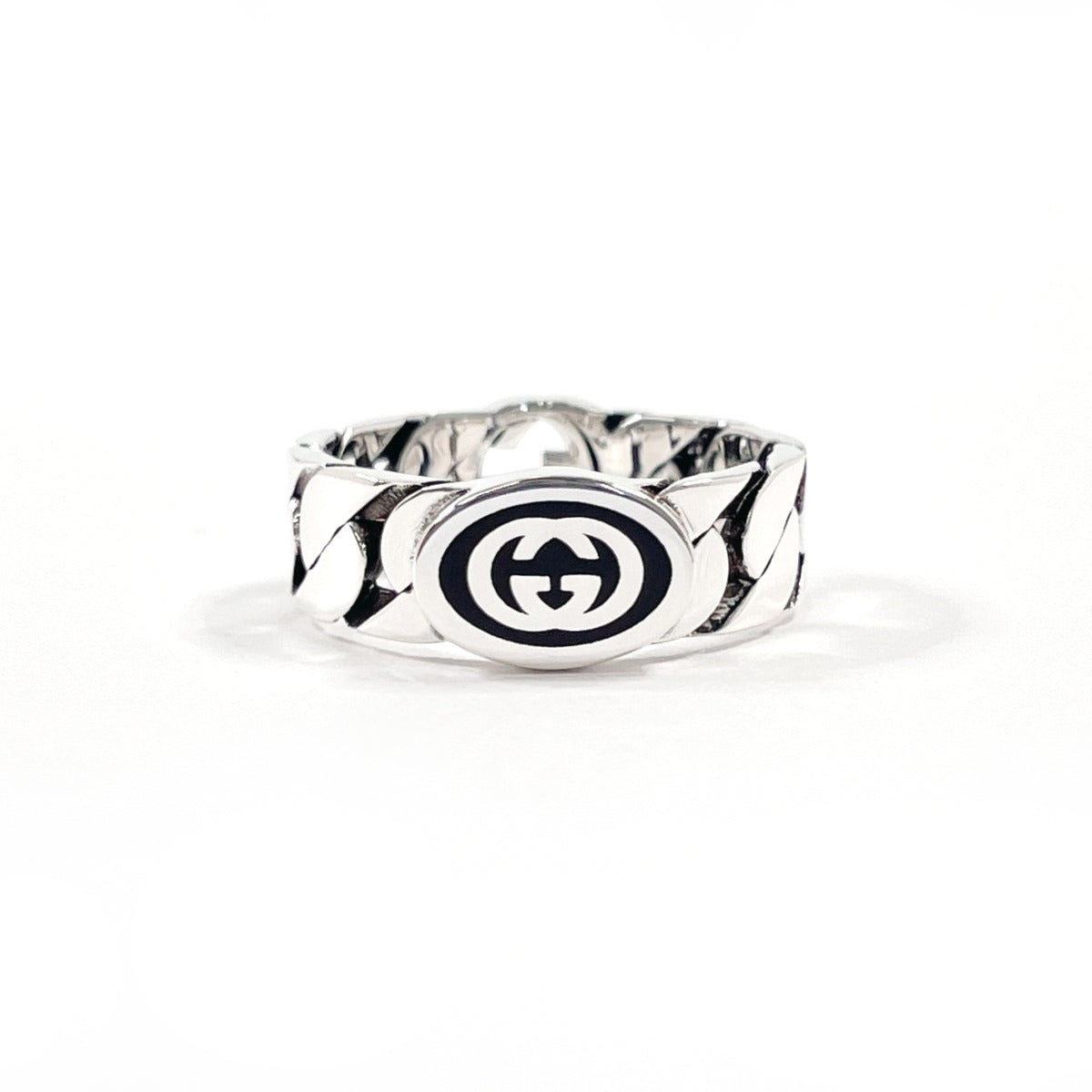 GUCCI Ring Interlocking G Sterling Silver 925/enamel US SizeUS 6 GUCCI Ring Interlocking G Sterling Silver 925/enamel US SizeUS 6