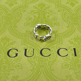 GUCCI Ring Interlocking G Sterling Silver 925/enamel US SizeUS 6 Silver Silver Women