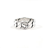 GUCCI Ring Interlocking G Sterling Silver 925/enamel US SizeUS 6 Silver Silver Women