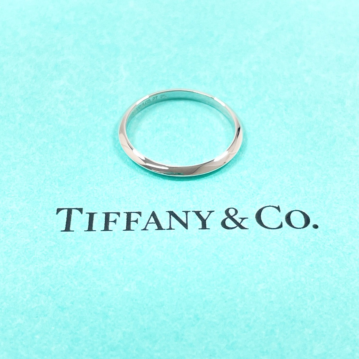TIFFANY&Co. Ring Knife edge Pt950Platinum #US 7 Silver unisex