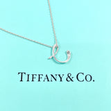 TIFFANY&Co. Necklace Alphabet letter C Elsa Peretti Sterling Silver Silver Women Second hand