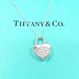 TIFFANY&Co. Necklace Heart lock Return to Sterling Silver 925 Silver Women