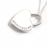 TIFFANY&Co. Necklace Heart lock Return to Sterling Silver 925 Silver Women