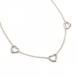 TIFFANY&Co. Necklace Triple Open Heart 3P Elsa Peretti Silver925 Silver Women Second hand