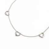 TIFFANY&Co. Necklace Triple Open Heart 3P Elsa Peretti Silver925 Silver Women Second hand