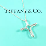 TIFFANY & CO. Necklace Infinity cross Elsa Peretti Sterling Silver 925 unisex