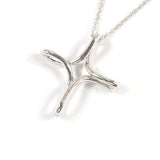 TIFFANY & CO. Necklace Infinity cross Elsa Peretti Sterling Silver 925 unisex