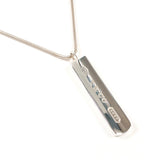 TIFFANY & CO. Necklace 1837 Bar Pendant Sterling Silver 925 vintage unisex