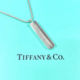 TIFFANY & CO. Necklace 1837 Bar Pendant Sterling Silver 925 vintage unisex
