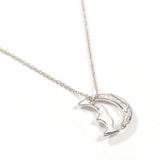 TIFFANY & CO. Necklace Crescent Moon Paloma Picasso Sterling Silver 925 unisex