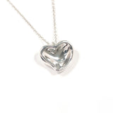 TIFFANY & CO. Necklace Curved heart Elsa Peretti Sterling Silver 925 Women