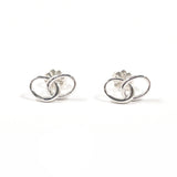 TIFFANY & CO. earring Double loop Elsa Peretti Stud Earrings Sterling Silver 925 Women