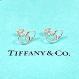 TIFFANY & CO. earring Double loop Elsa Peretti Stud Earrings Sterling Silver 925 Women