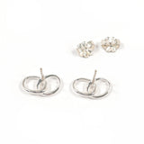 TIFFANY & CO. earring Double loop Elsa Peretti Stud Earrings Sterling Silver 925 Women
