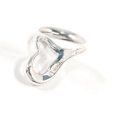 TIFFANY & CO. Ring Open heart Elsa Peretti Sterling Silver 925 US Size 7.25 Silver Women