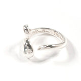 TIFFANY & CO. Ring Open heart Elsa Peretti Sterling Silver 925 US Size 5.25 Women