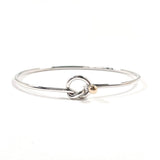 TIFFANY & CO. Bangle Hook & Eye Love knot Sterling Silver 925/K18 yellow gold Silver/gold Women