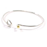 TIFFANY & CO. Bangle Hook & Eye Love knot Sterling Silver 925/K18 yellow gold Silver/gold Women