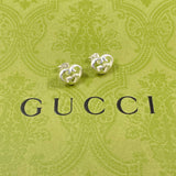 GUCCI earring Interlocking G heart Sterling Silver 925 accessory Women