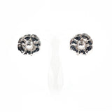 Georg Jensen Earring flour Design No. 36 Sterling Silver 925 Women Screw Back Earrings Vintage