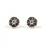 Georg Jensen Earring flour Design No. 36 Sterling Silver 925 Women Screw Back Earrings Vintage