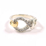 STAR JEWELRY Ring Horsebit Sterling Silver 925/K18 yellow gold US Size 5.25 Women