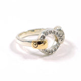STAR JEWELRY Ring Horsebit Sterling Silver 925/K18 yellow gold US Size 5.25 Women