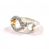 STAR JEWELRY Ring Horsebit Sterling Silver 925/K18 yellow gold US Size 5.25 Women