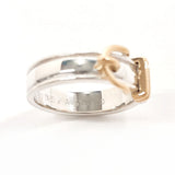 HERMES Ring Saintur Silver925/K18 yellow gold #US 5 Silver Silver Women Second hand