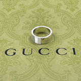 GUCCI Ring logo Silver925 #US 7 1/4 Silver mens Second hand