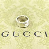 GUCCI Ring Interlocking G Silver925 #US 8 1/4 Silver mens Second hand